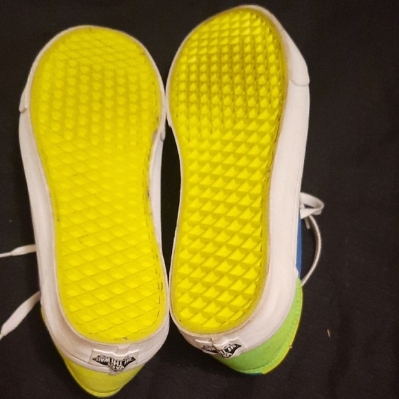 Old Skool Neon Vans Block Multicolor Mens Size 10.5 Womens Size 12 Shoes - Picture 6 of 6